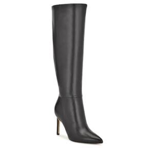 Nine West Richy Heeled Boots in Black NEW Size 8.5 M Wide Calf